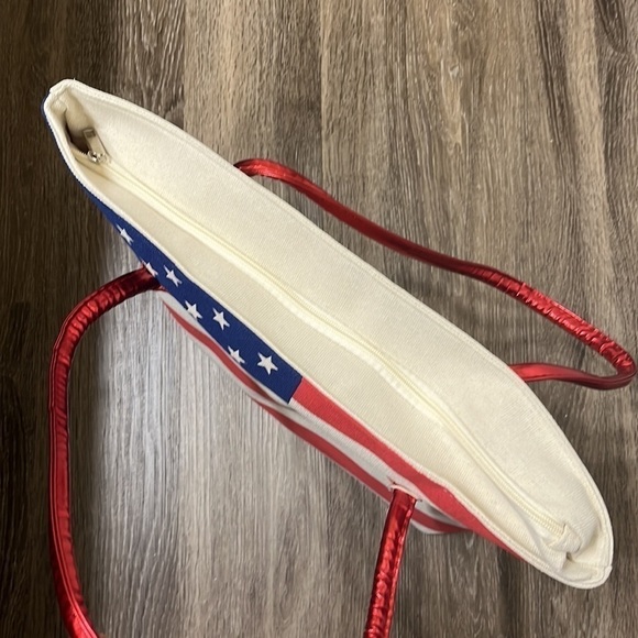 USA Flag Star Printed Tote Bag - Picture 3 of 7